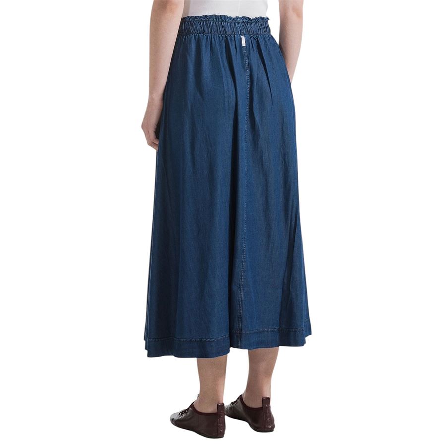 Gonna lunga da donna in denim lyocell blu Deha | A0079560151